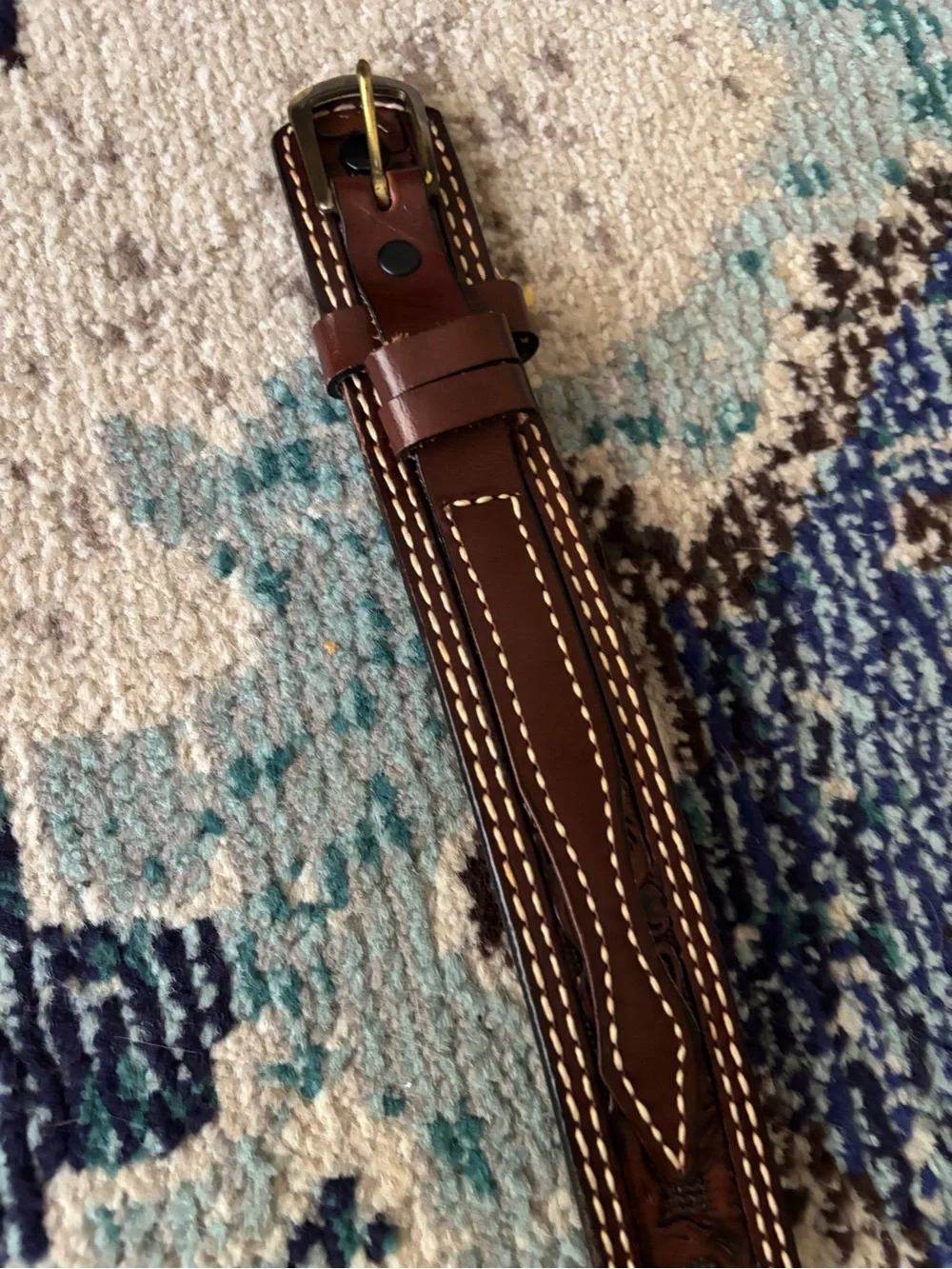 Men’s Size 36 Top Grain Cowhide Tooled Leather Western Cowboy Belt